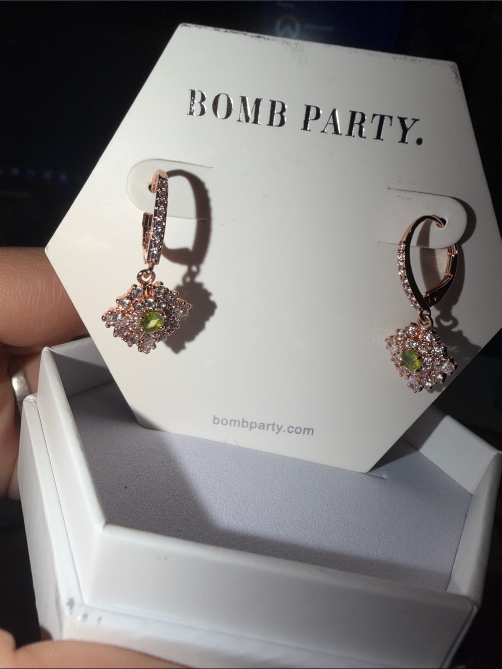 Bomb party August birthday collection mix Rose Gold Earrings
